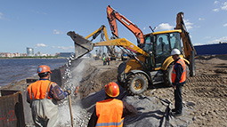Ground protection against minor floodings