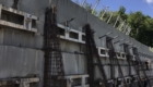 Рис. 4 Монтаж дублирующей подпорной стены с контрфорсами