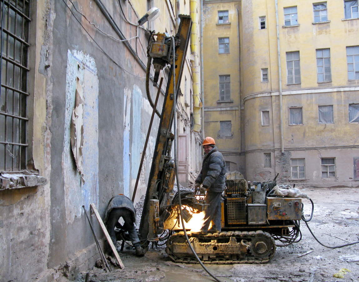 ВЫполнение работ по пересадке фундамента на буроинъекционные сваи GEOIZOL-MP